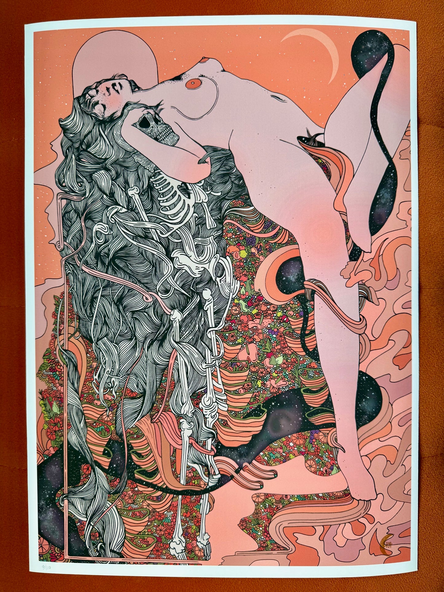 "Blushing Cheeks and Sweet Fruits" Signed Print