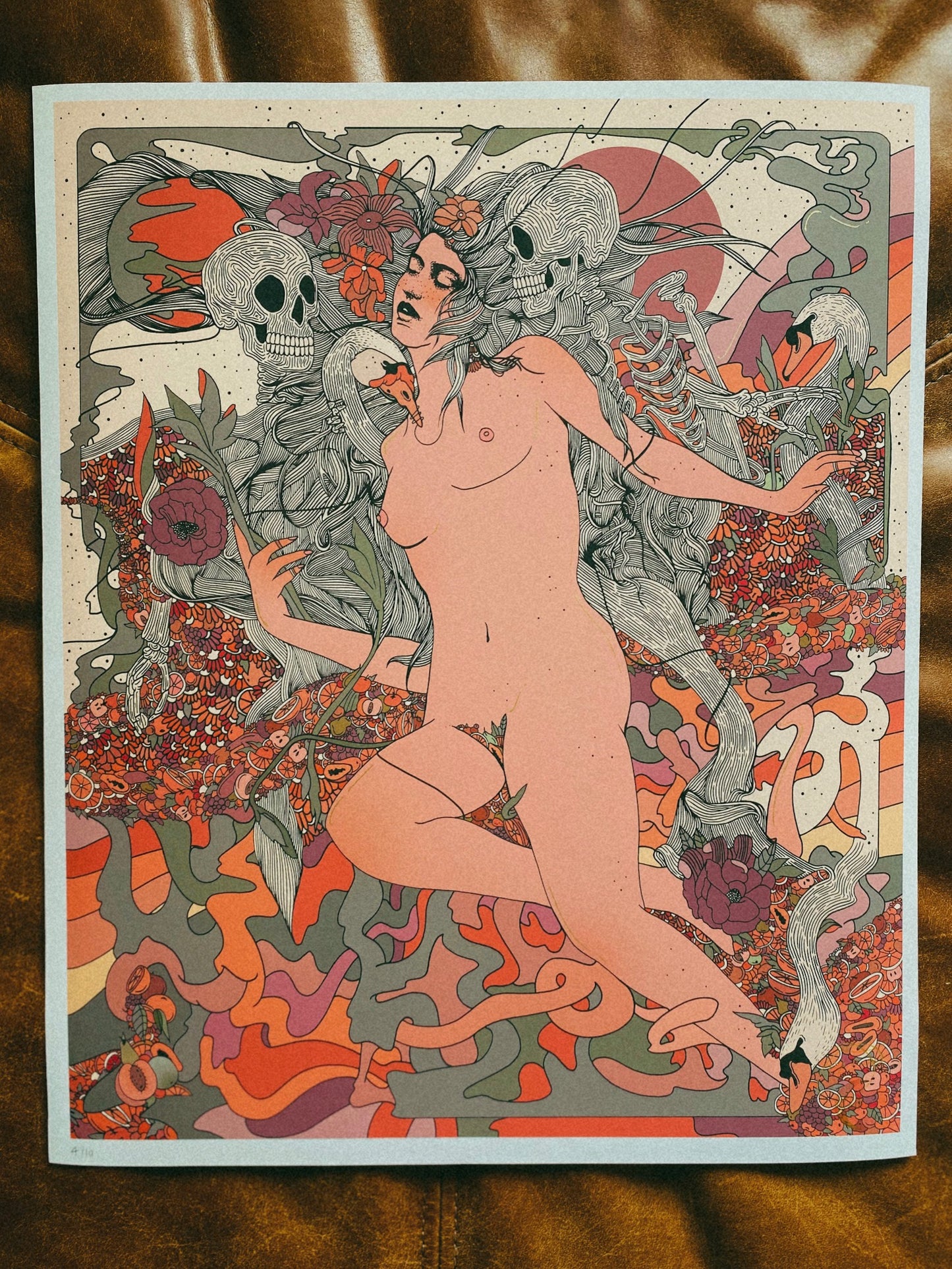 "From When I Wake the Want Is" Embellished Print