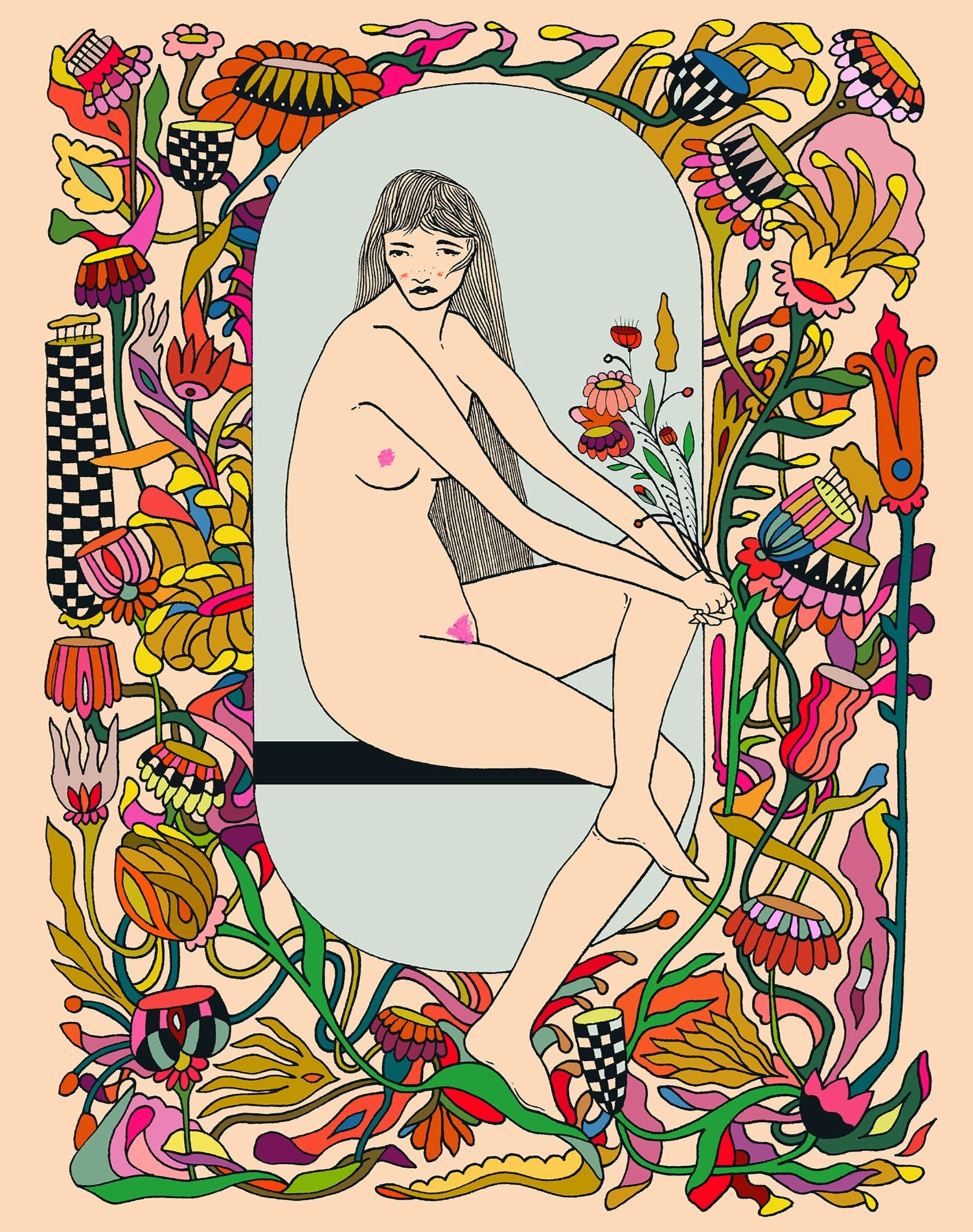 "Garden Nude" Signed Print