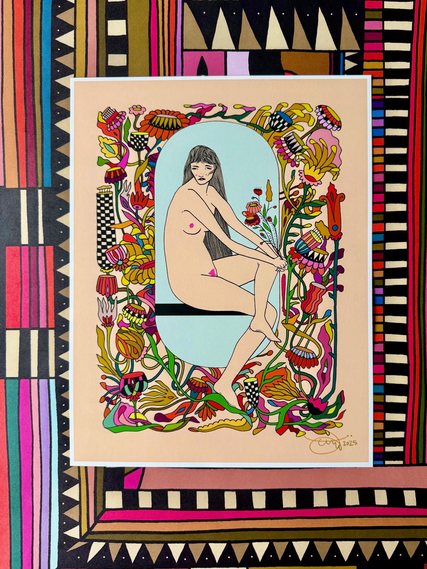 "Garden Nude" Signed Print