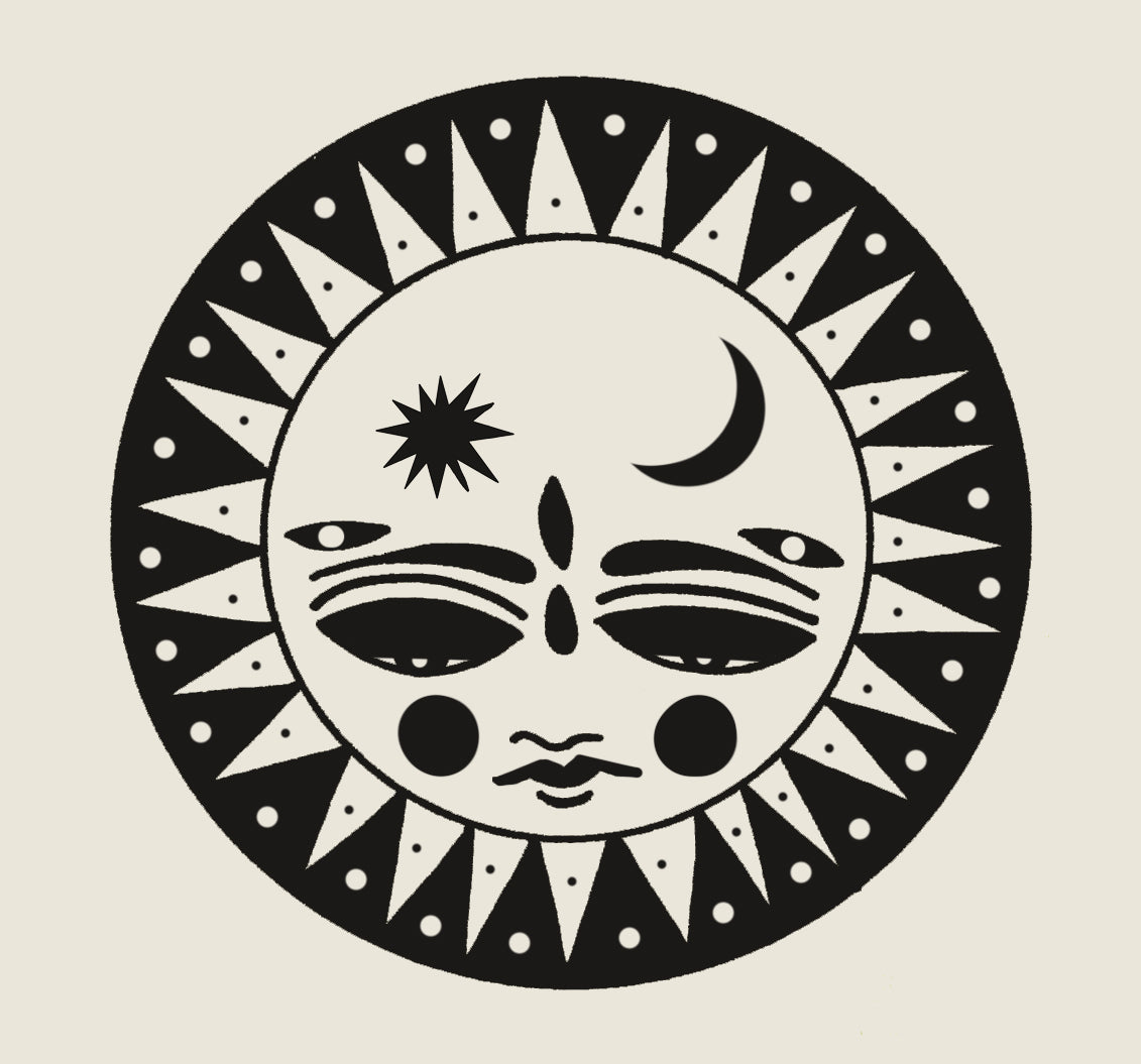 "Sleepy Moon" Holographic Sticker