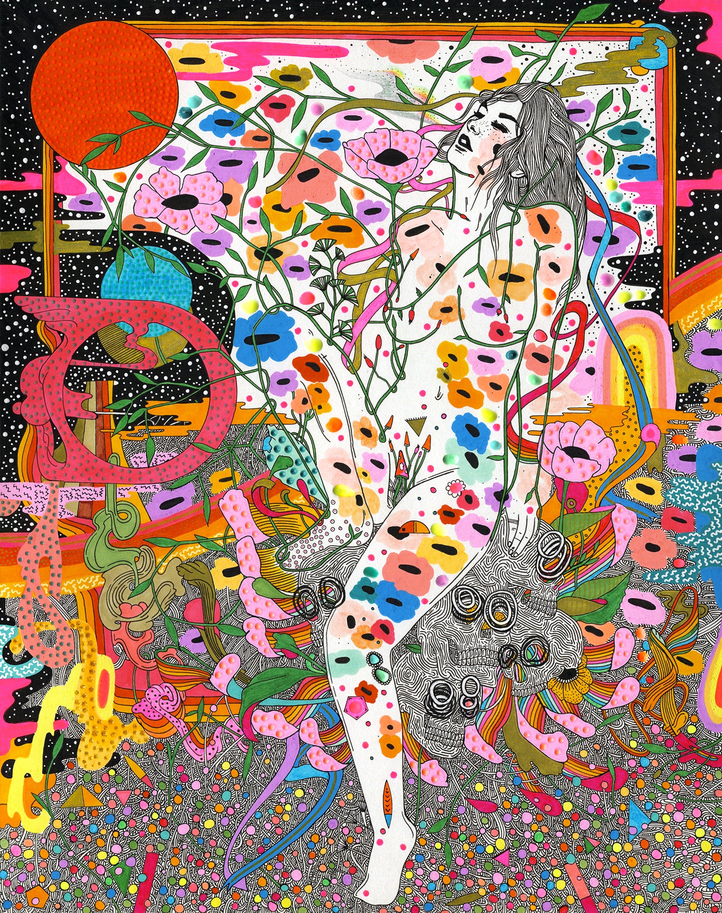 "Wildflower Ghost" Original Illustration