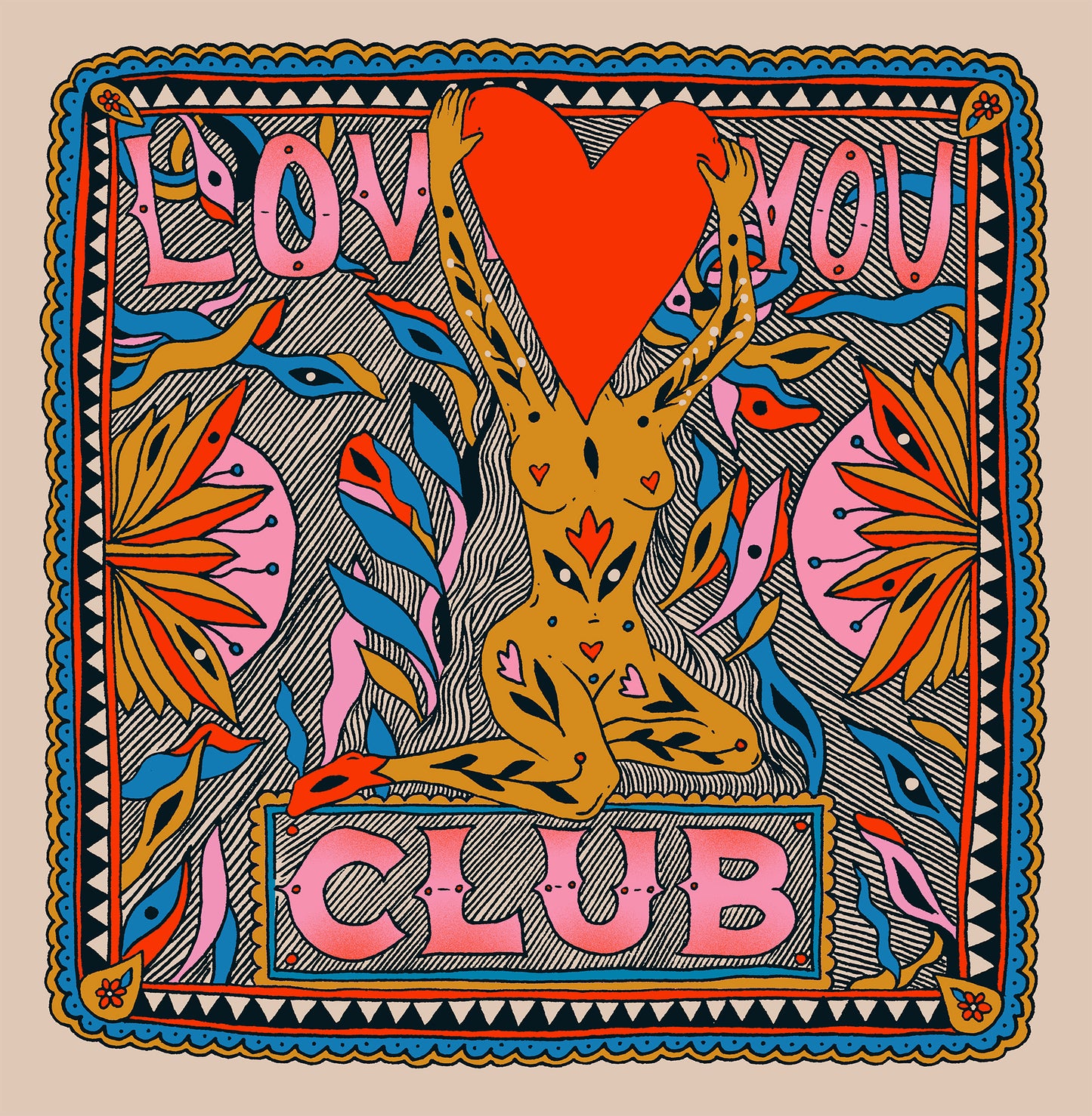 "Love You Club" Holographic Sticker
