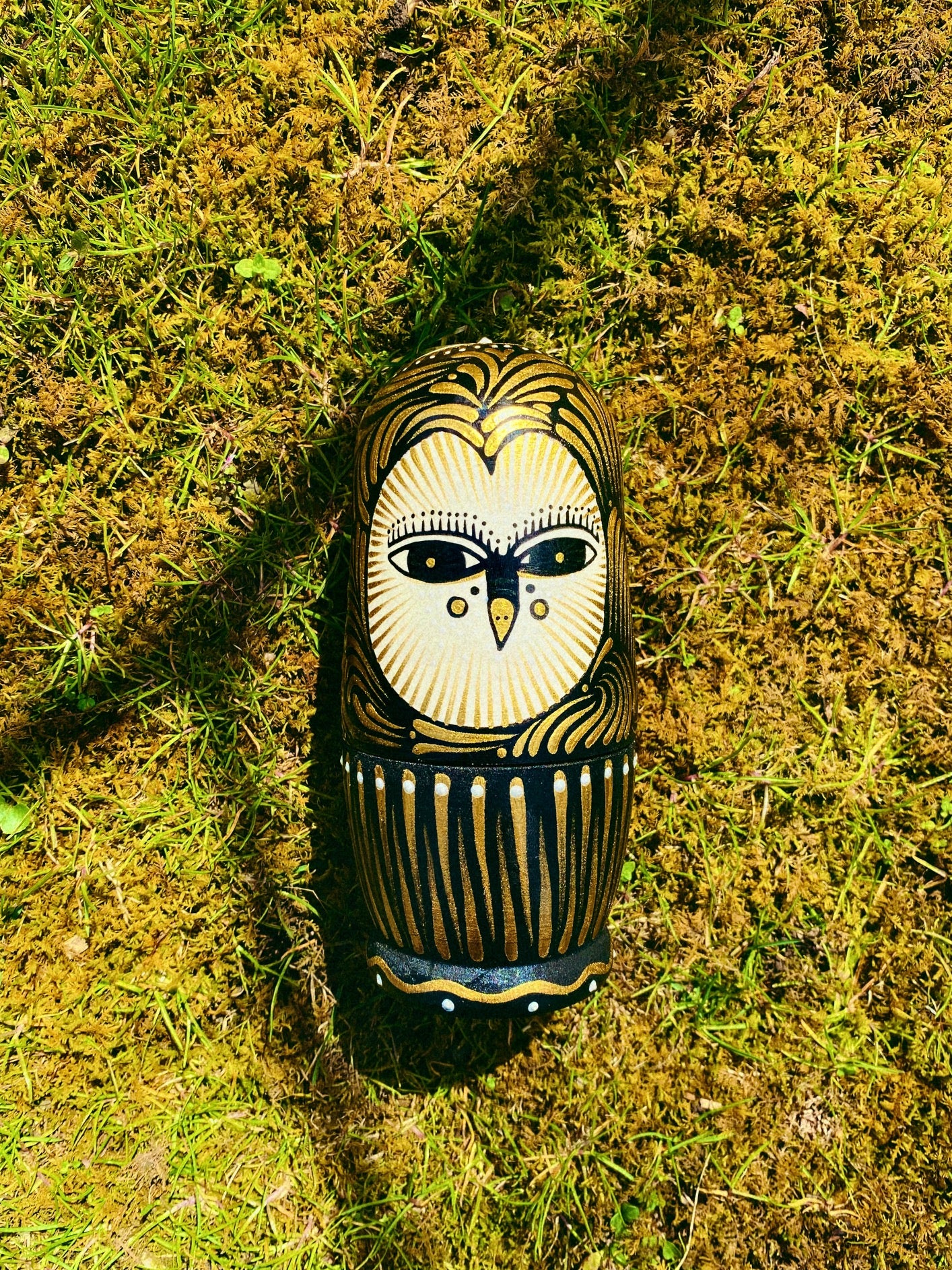 "Knotty Pine Owl" Original Nesting Set