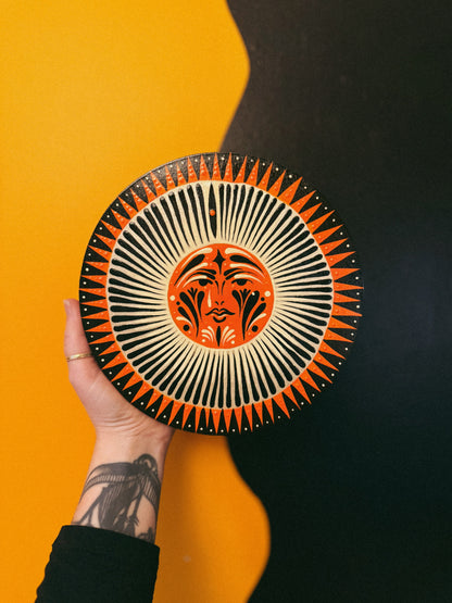 "Sunbeamer"✷ Original on Wood Round Panel