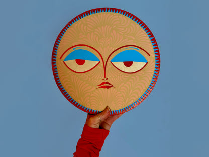 "All Fine"✷ Original on Wood Round Panel