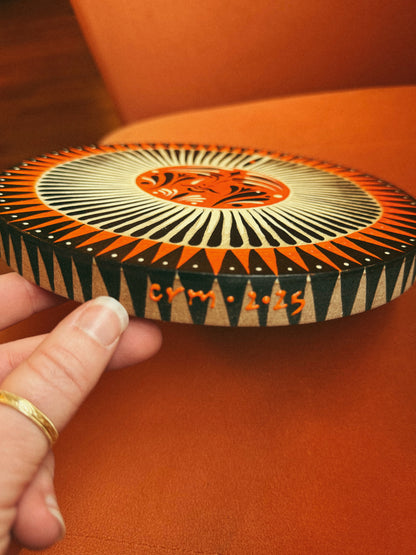 "Sunbeamer"✷ Original on Wood Round Panel