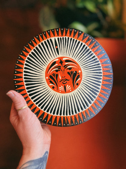 "Sunbeamer"✷ Original on Wood Round Panel