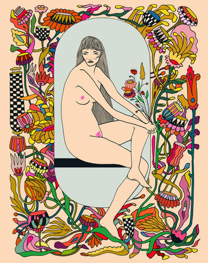 "Garden Nude" Signed Print
