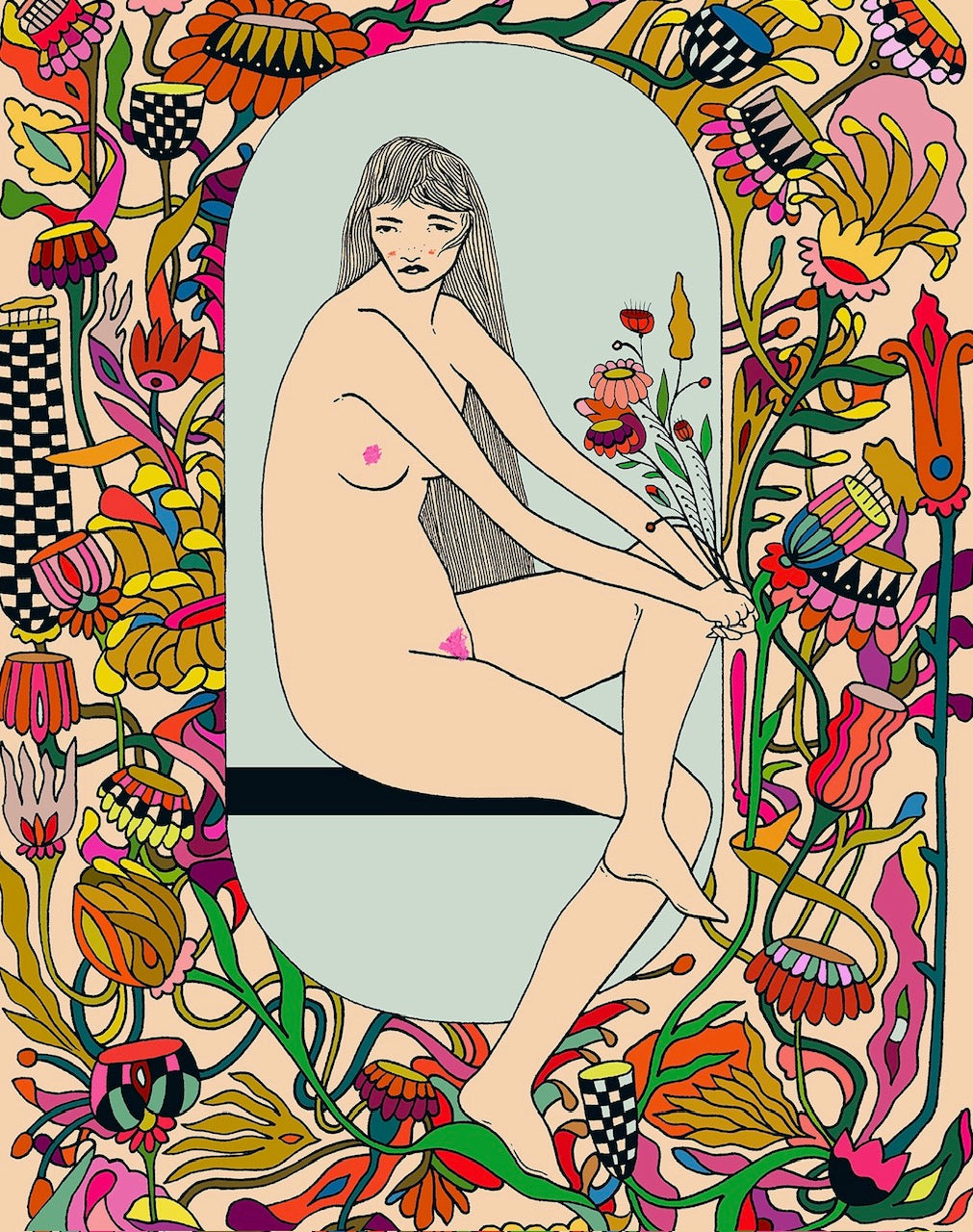 "Garden Nude" Signed Print