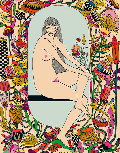 "Garden Nude" Signed Print