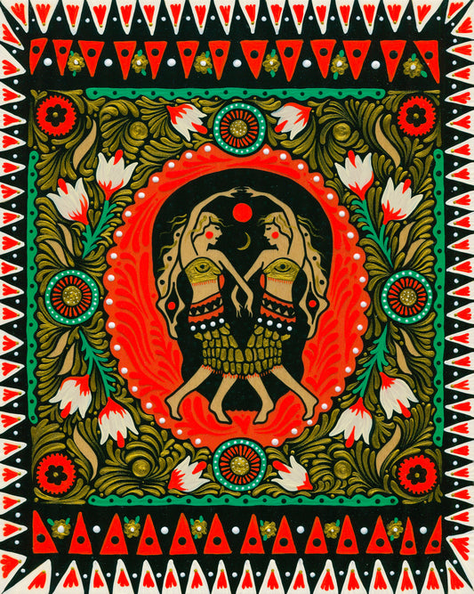 "Sun Sets the Same" Original on Maple Panel