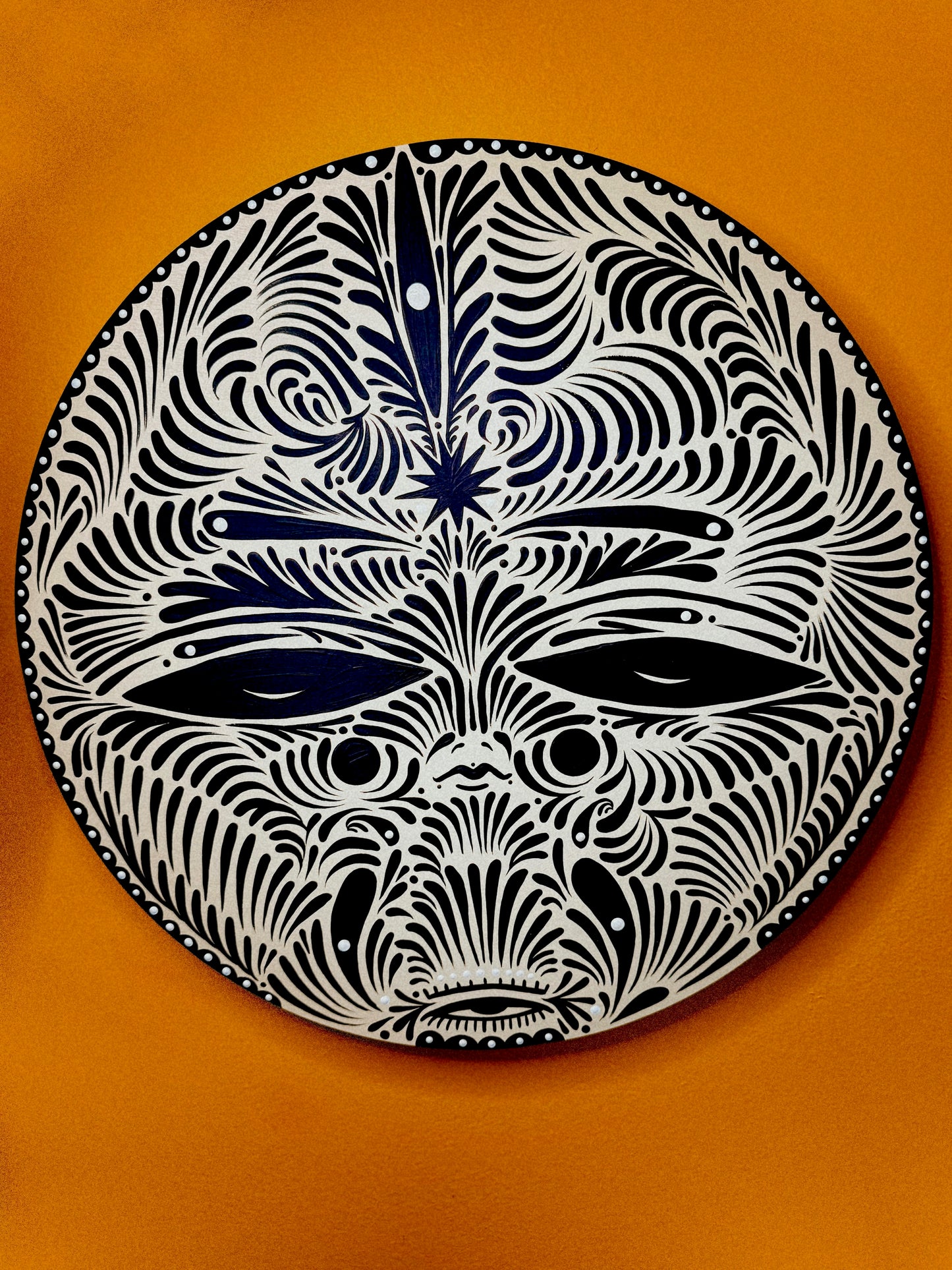 "TAROT"✷ Original on Wood Round Panel