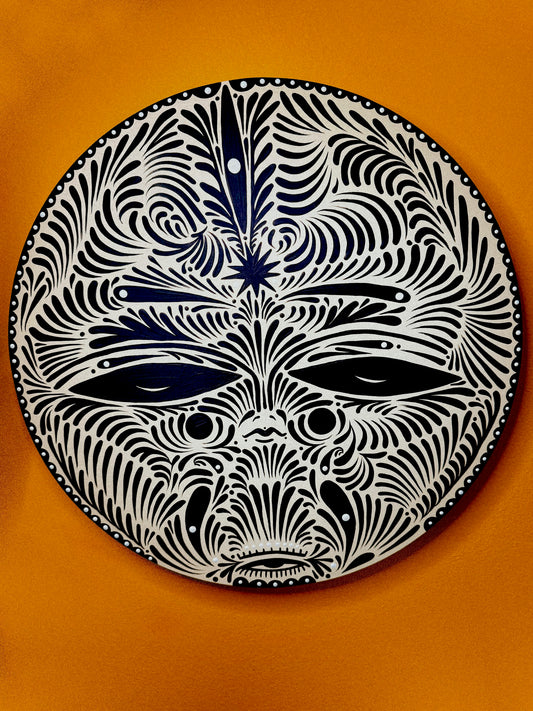 "TAROT"✷ Original on Wood Round Panel