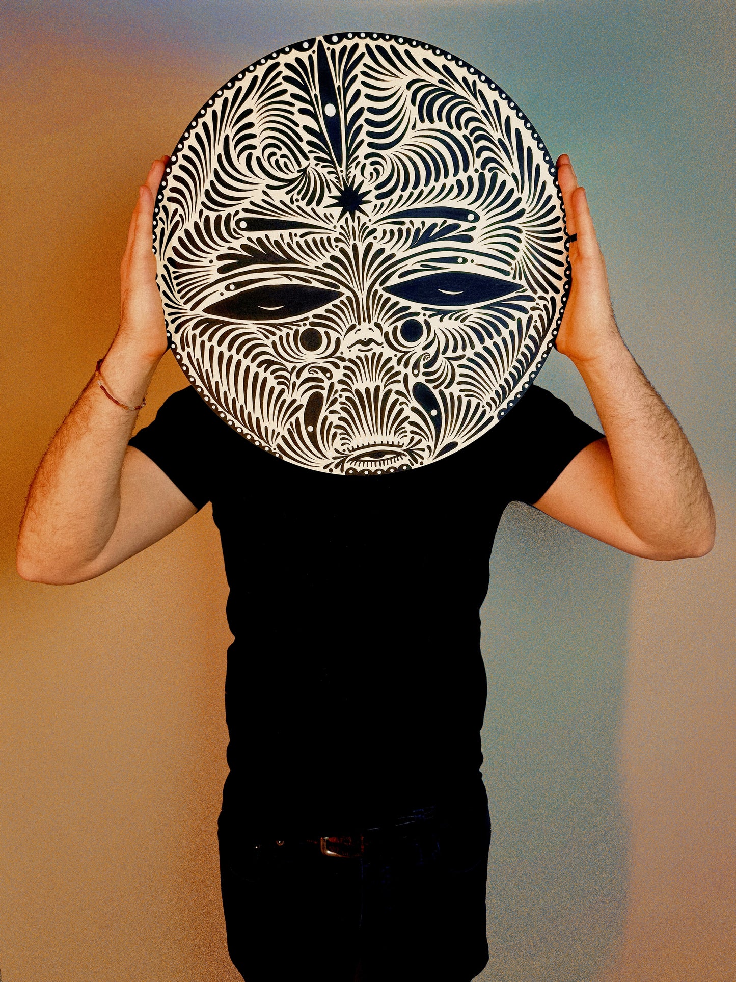 "TAROT"✷ Original on Wood Round Panel