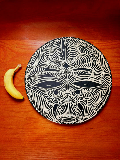 "TAROT"✷ Original on Wood Round Panel