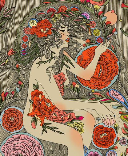 "Drops of Spring" Embellished Print