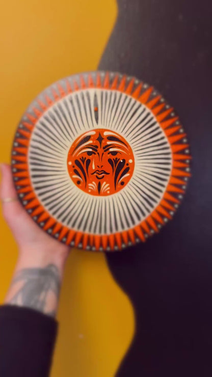 "Sunbeamer"✷ Original on Wood Round Panel